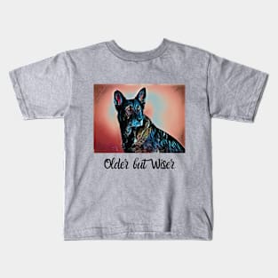 German Shepherd Older but Wiser Kids T-Shirt